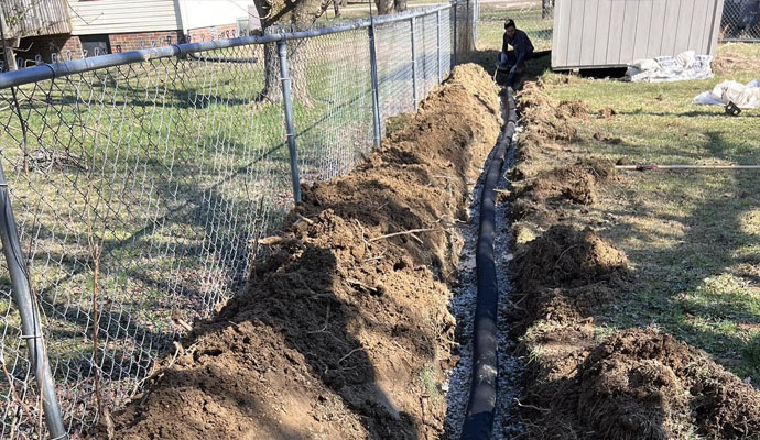 Professional exterior drainage installation service