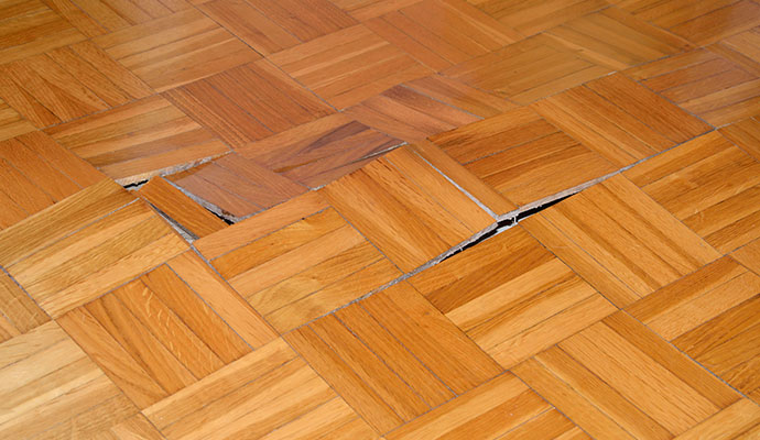 Buckling Hardwood Floor Moisture Repair