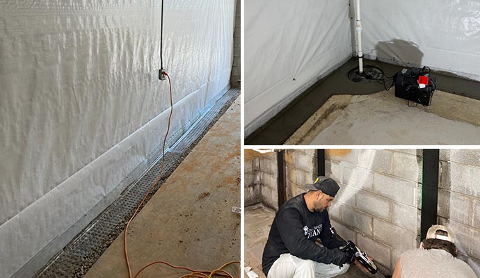 Collage of basement repair services Collage of basement repair services