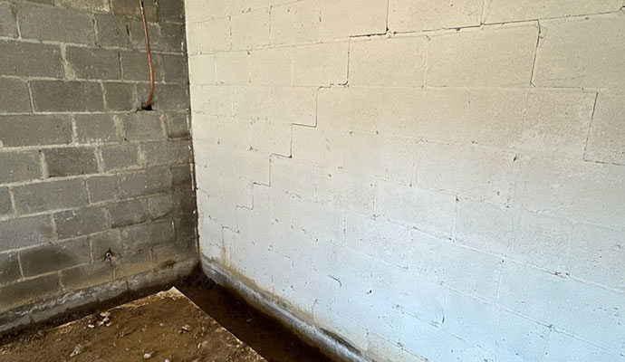 Cracked basement wall