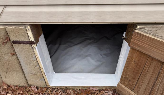 Crawl space access installed