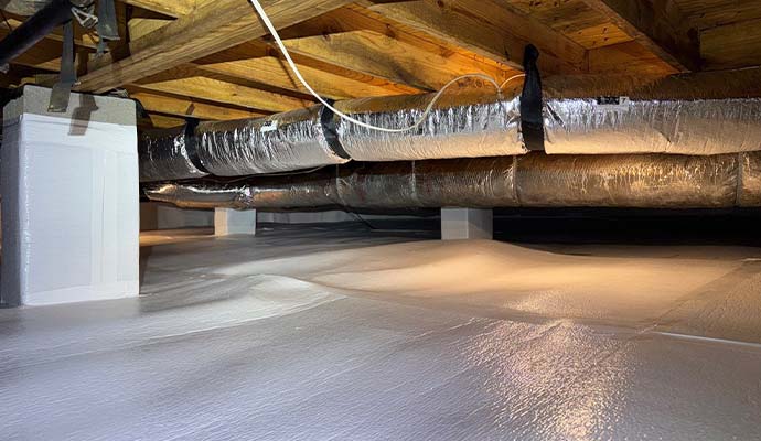 Crawl space waterproofing