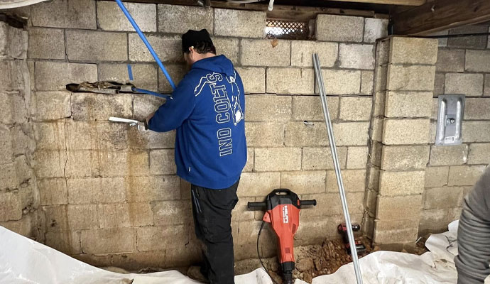 Professional foundation wall repairing service