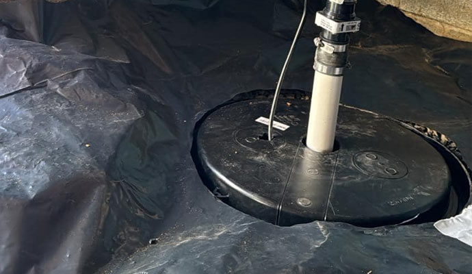 Replaced sump pump system