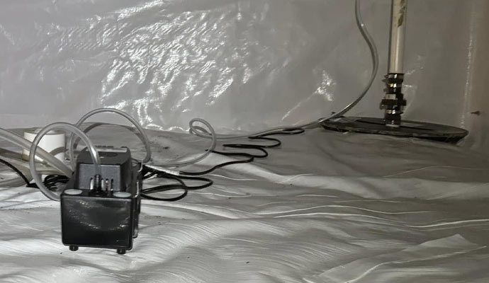 Sump pump system with power supply